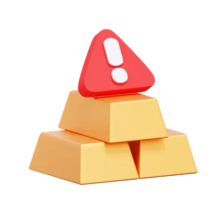 Gold Investment Risk  3D Icon