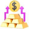 3d gold invest illustration