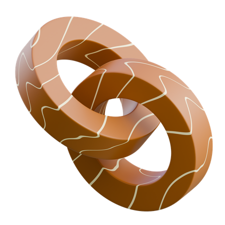 Gold Jewelry Ring Loop  3D Icon