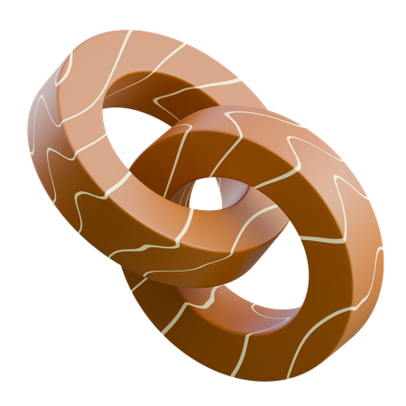 Gold Jewelry Ring Loop  3D Icon