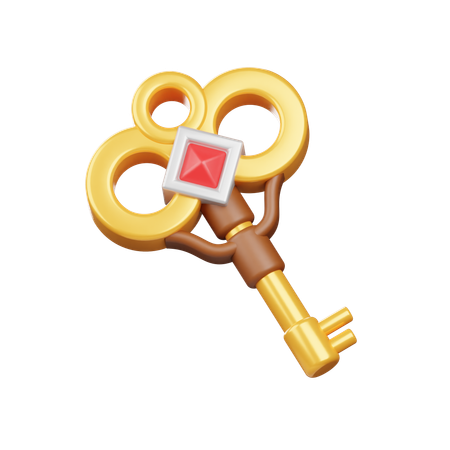 Gold Key  3D Icon