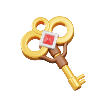 Gold Key  3D Icon