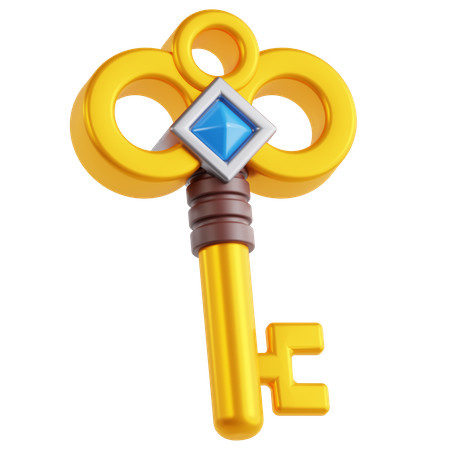 Gold Key  3D Icon