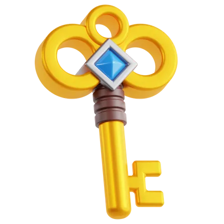 Gold Key  3D Icon