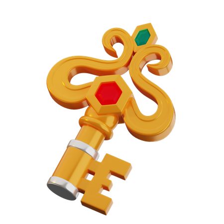 Gold Key  3D Icon