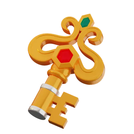 Gold Key  3D Icon