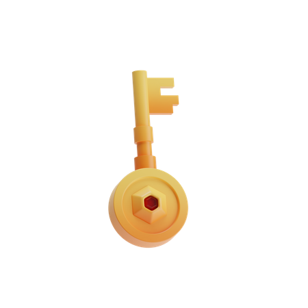 Gold Key  3D Icon