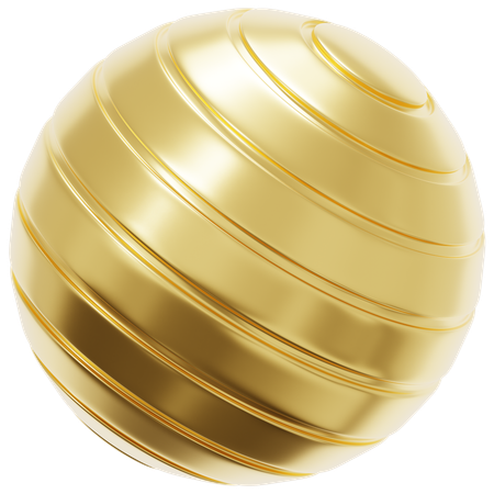 Gold geschichtete Kurve  3D Icon