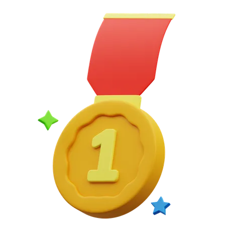 Gold Medal  3D Icon