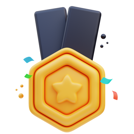 Gold Medal  3D Icon