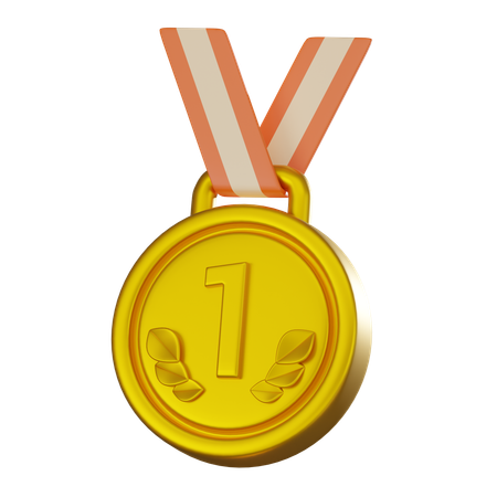 Gold Medal  3D Icon