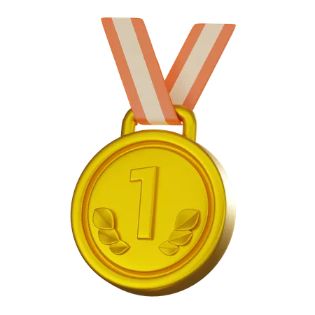 Gold Medal  3D Icon