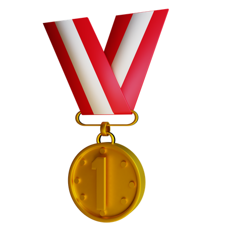 Gold Medal  3D Illustration