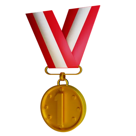 Gold Medal  3D Illustration