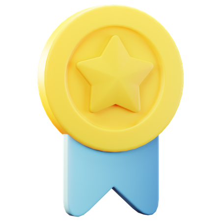 Gold Medal  3D Illustration