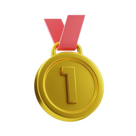 Gold medal  3D Illustration