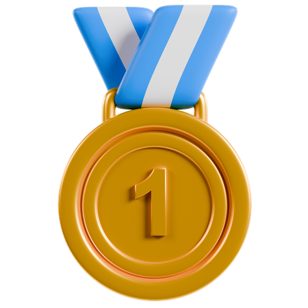 Gold Medal  3D Illustration