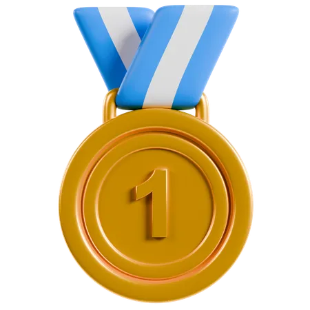 Gold Medal  3D Illustration