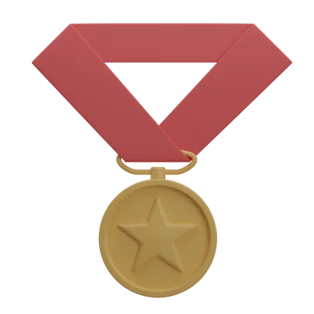 Gold Medal  3D Illustration