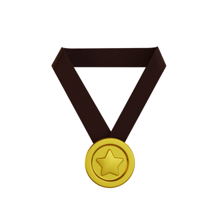 Gold medal 3D Illustration