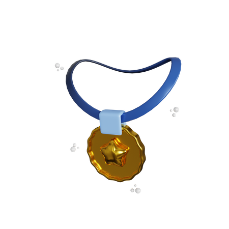 Gold Medal 3D Illustration