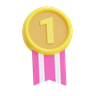 first rank badge emoji 3d