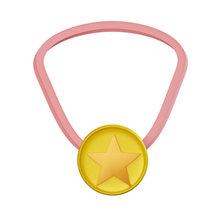 Gold Medal 3D Icon