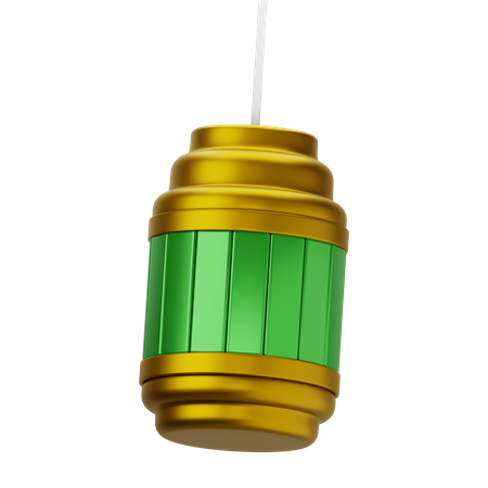 Gold Moslem Lantern  3D Icon