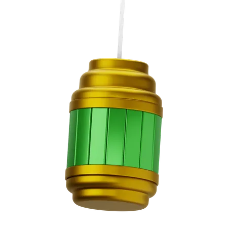 Gold Moslem Lantern  3D Icon