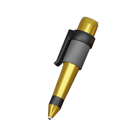Gold pen  3D Icon