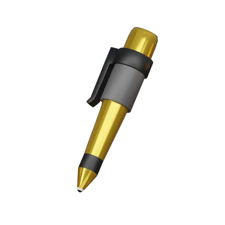 Gold Pen 3 D Icon 3D Icon
