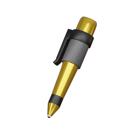 Gold pen  3D Icon