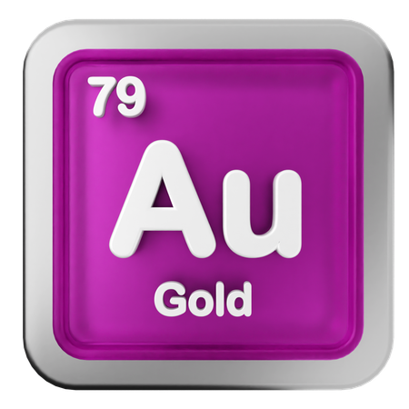 Gold-Periodensystem  3D Icon