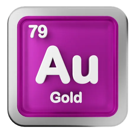 Gold-Periodensystem  3D Icon