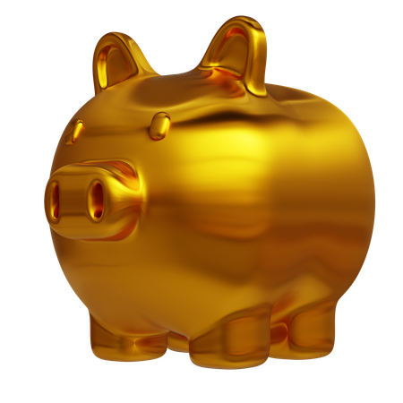 Gold Pig  3D Icon