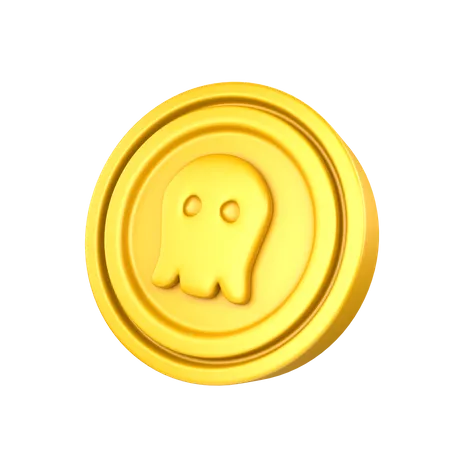 Gold Pirate Coin  3D Icon