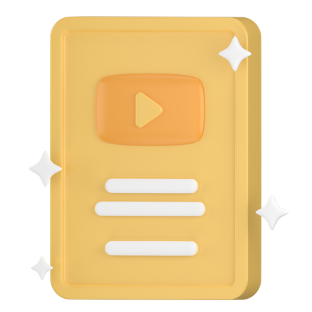 Gold Play button  3D Icon