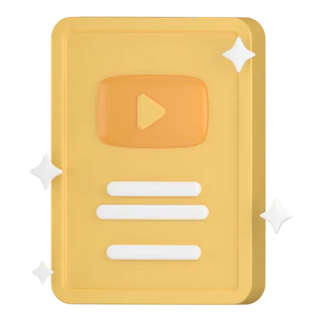 Gold Play button  3D Icon