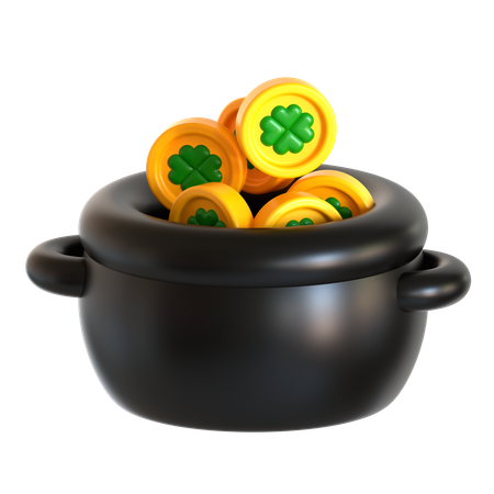 Gold pot  3D Icon