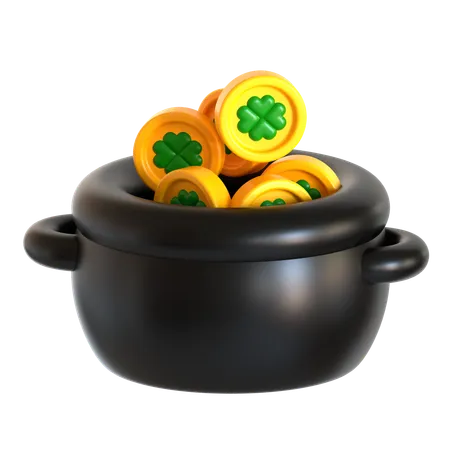 Gold pot  3D Icon