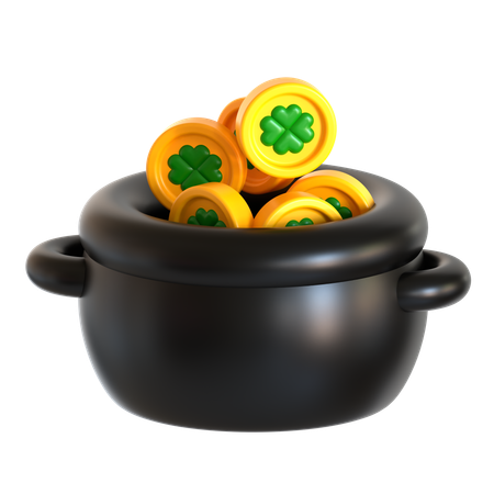 Gold pot  3D Icon