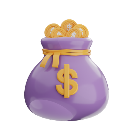 Gold Pouch  3D Icon