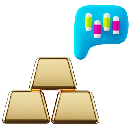 Gold Price  3D Icon