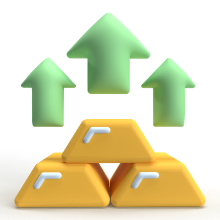 Gold Price  3D Icon