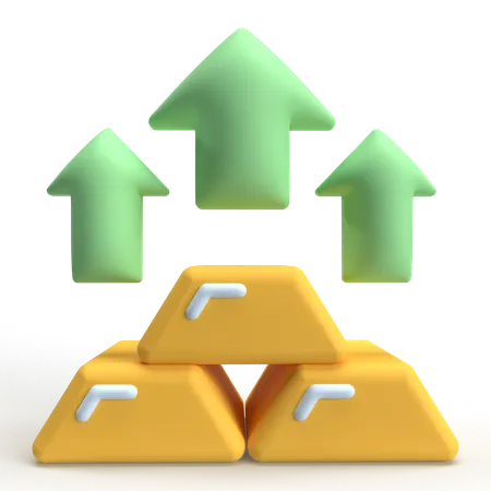 Gold Price  3D Icon