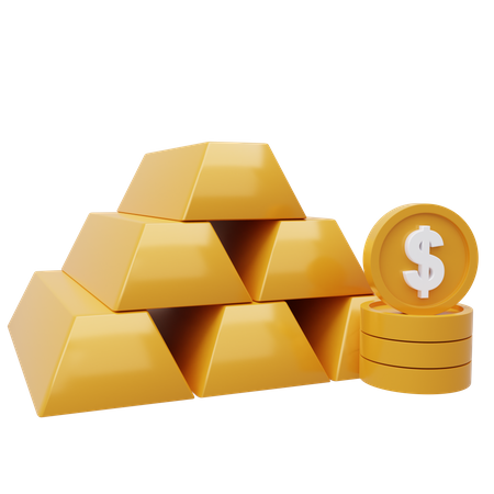 Gold Price  3D Icon