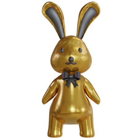 Gold Rabit  3D Icon