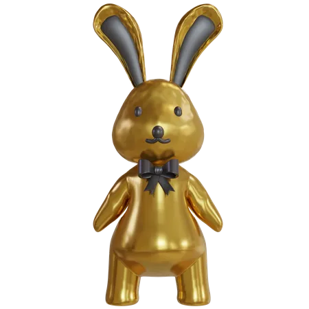 Gold Rabit  3D Icon