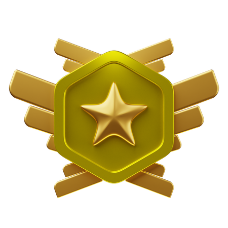 Gold Rank  3D Icon