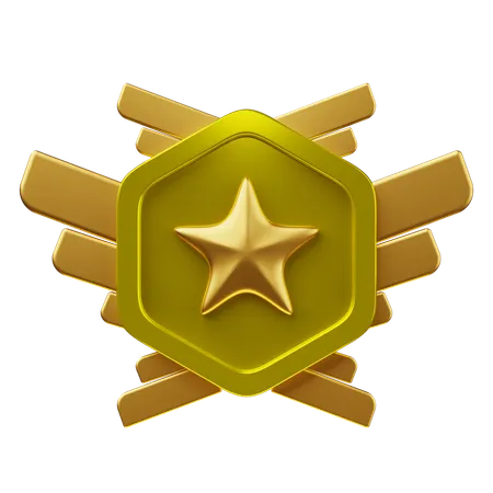 Gold Rank  3D Icon